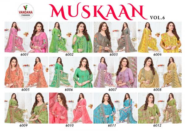 Vandana Muskan Vol 6 Printed Cotton Dress Materials